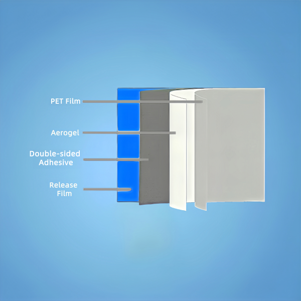 Membrane isolante aérogel autocollante en PET AGF-PADR ultra-mince - Anchor-Tech